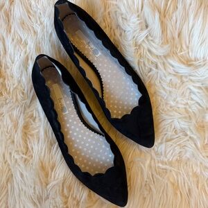 Boden Black Suede Ballet Flats